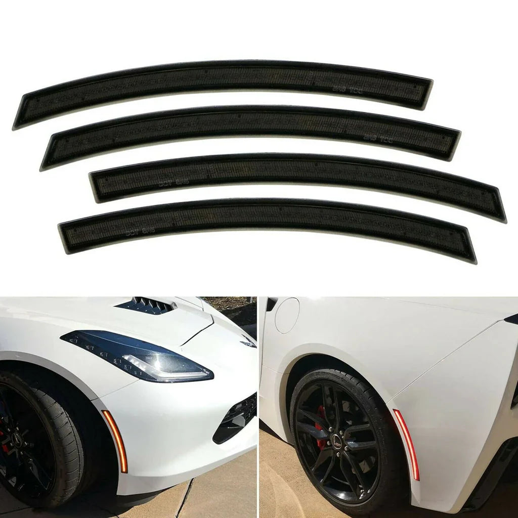 Corvette C7 Laser LED Side Marker Assemblies [Smoked Lens]