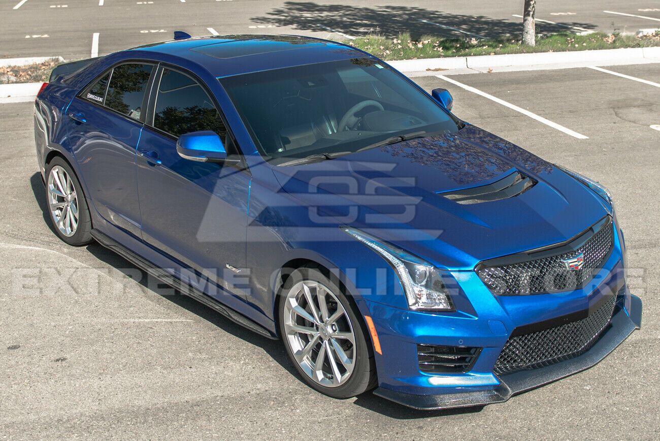 2016-19 Cadillac ATS-V Carbon Fiber Front Splitter & Side Skirts