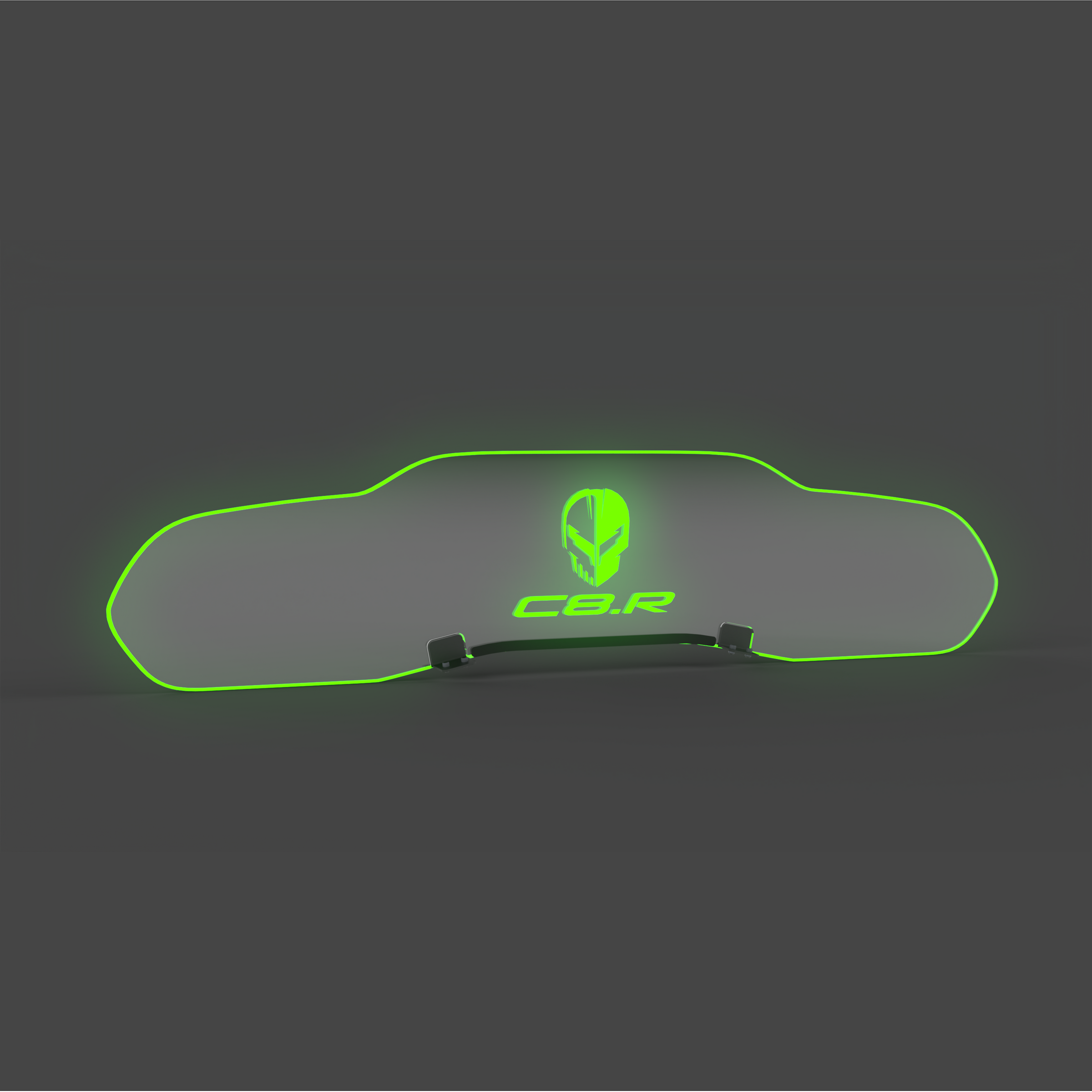 WindRestrictor® C8 Coupe Rear Add On Glow Plate