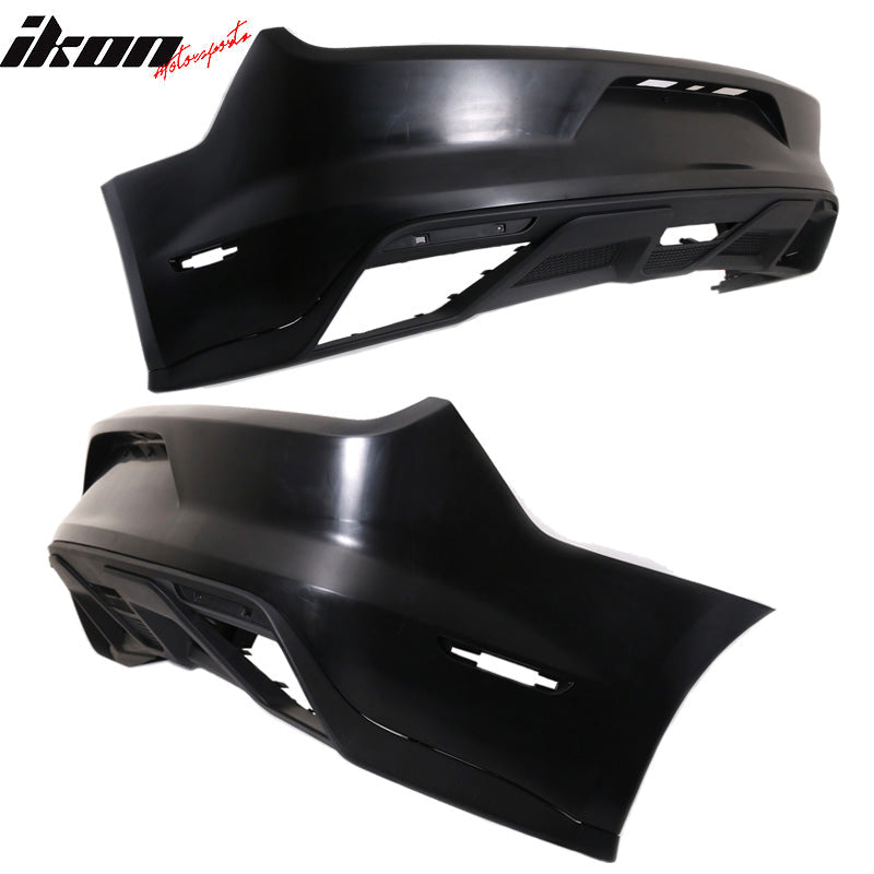 2015-2016 Ford Mustang GT350 Black Rear Bumper Kit With Diffuser