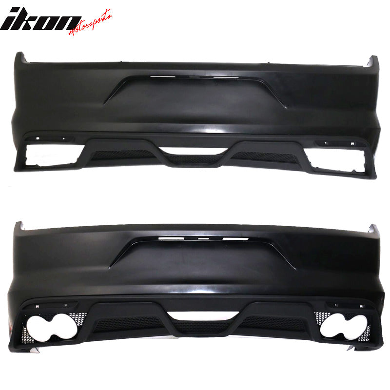 2015-2016 Ford Mustang GT350 Black Rear Bumper Kit With Diffuser