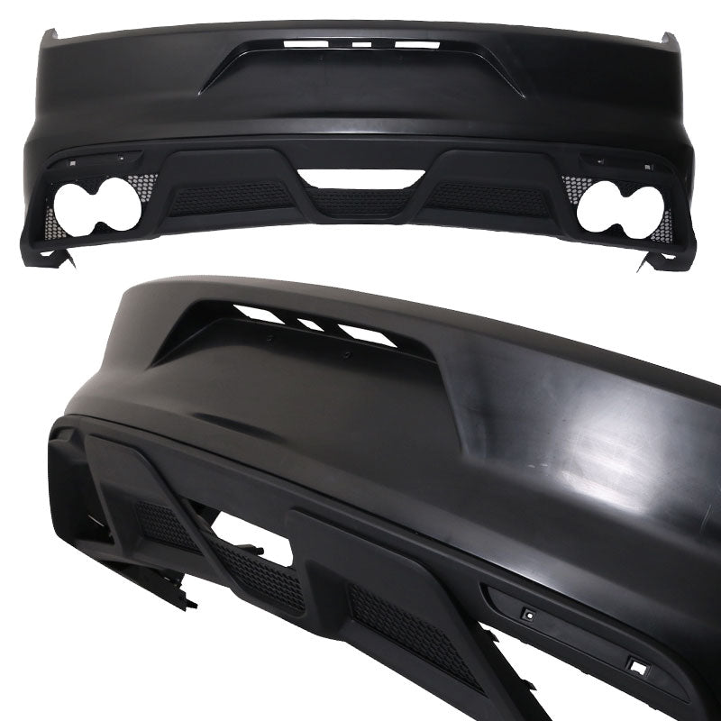 2015-2016 Ford Mustang GT350 Black Front Rear Bumper Conversion PP