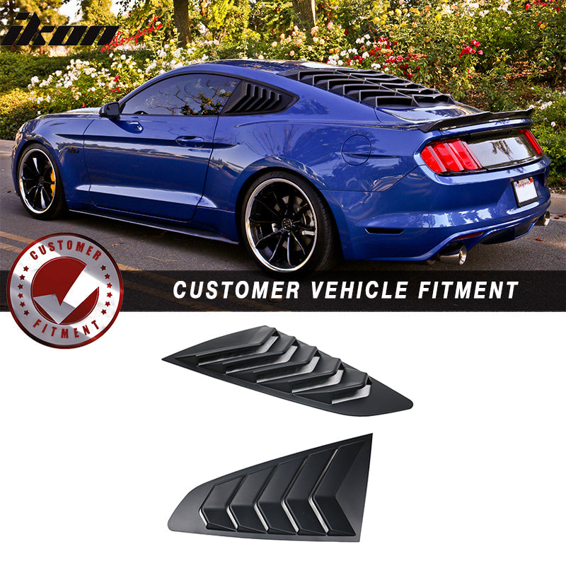 2015-2017 Ford Mustang Unpainted Side Window Louver Rear Fender Scoop