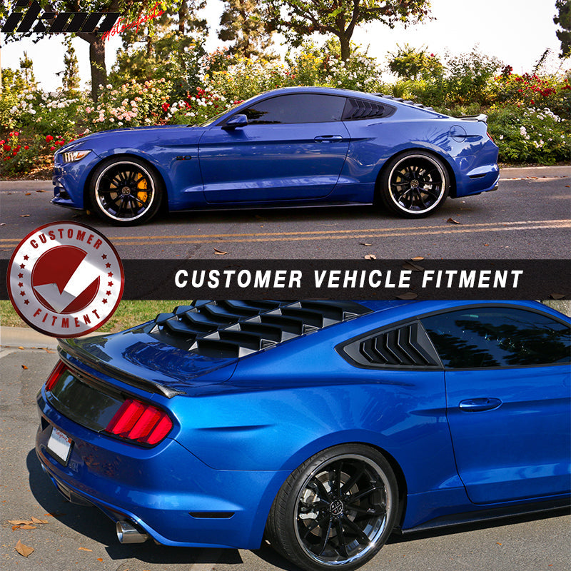2015-2017 Ford Mustang Unpainted Side Window Louver Rear Fender Scoop