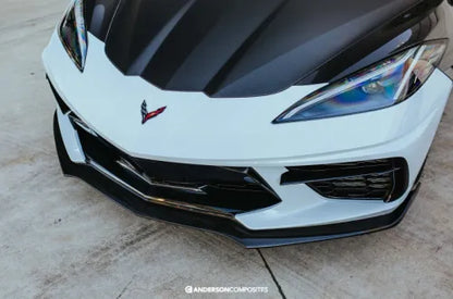 Anderson Composites 20-21 Chevrolet Corvette C8 Stingray Type-MB Carbon Fiber Front Splitter