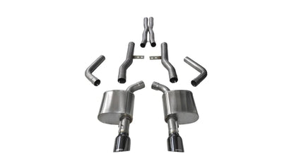 Corsa 15-16 Dodge Charger SRT/Scat Pack/R/T 6.4L Black Xtreme Cat-Back Exhaust