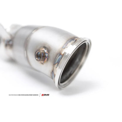 AMS Performance 2020+ Toyota Supra A90 Street Downpipe w/GESI Catalytic Converter