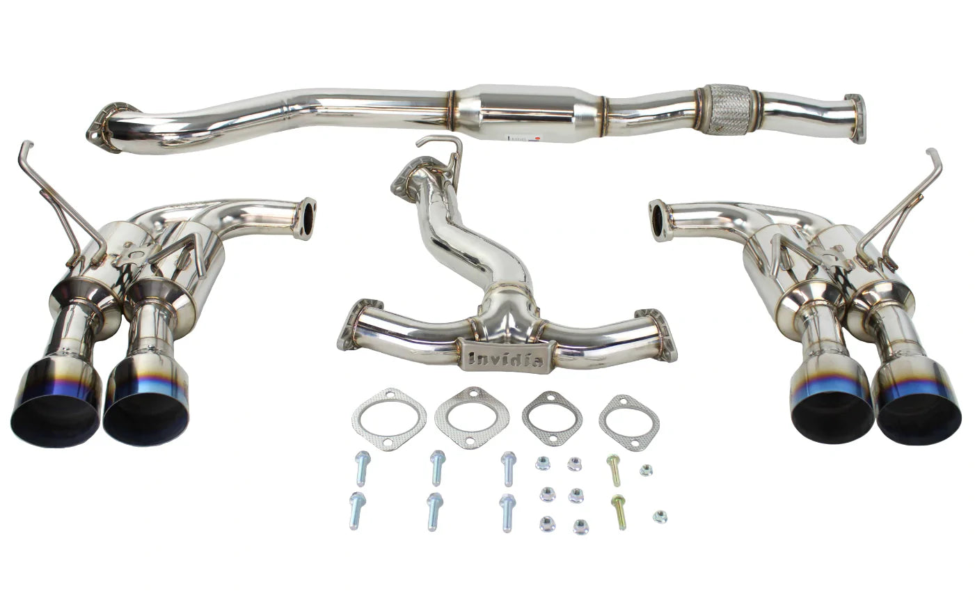 Invidia 2015+ Subaru WRX / STI Gemini/R400 Single Layer Quad Titanium Tip Cat-Back Exhaust